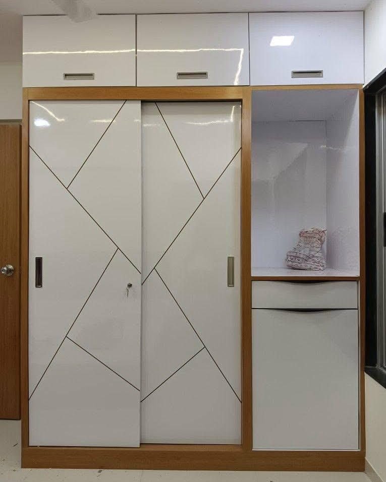 Sliding wardrobe with panelled doors